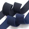 Banda Elástica de 2.5cm Azul Marino Negro Tejida sin Lanzadera Sarga de un Lado Accesorios de Ropa Tirantes Banda Elástica Fábrica de Cintas
