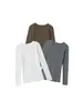 Camiseta de Manga Larga Casual Versátil Heyhenry Hombro Regular Primavera y Otoño para Mujer, Corte Ajustado, Favorecedora Camiseta Básica Estilo Coreano