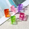 Cuentas de Acrílico Transparente con Chapado de Color de 6 mm con Agujero Grande Letras Inglesas Cuentas Sueltas para Accesorios de Joyería DIY Pulsera Collar