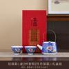 Juego de té de color esmaltado, taza de té de cerámica, una tetera, dos tazas, taza de té de flores pastel, taza individual maestra, taza de té de kung fu pintada a mano