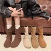 Nuevas Botas Vaqueras Retro Escarchadas para Mujer, Nuevas Botas Martin de Punta Redonda con Suela Plana, Botines, Botas de Mujer, Botas de Caña Baja