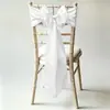 Tela para respaldo de silla de satén de imitación al por mayor de fábrica, cinta de satén específica para hotel, lazo de banderola floral para respaldo de silla de banquete de bodas