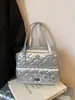 Mochila Acolchoada Estilo Chanel Transfronteiriça para Mulheres 2026 Nova Tendência Moda Bolsa Tote Mochila de Grande Capacidade Maleta