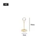 Tarjeta de Lugar para Banquete de Boda Tarjeta de Mesa Placa de Número de Mesa de Acero Inoxidable Soporte para Notas de Marca de Plato de Banquete de Escritorio Clip Vertical Venta al por Mayor