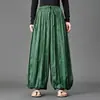 Pantalones de Linterna de Talla Grande para Primavera/Verano 2026 Pantalones Falda Plisada Estilo Hanfu Chino Pantalones Sueltos Casuales de Moda para Hombre
