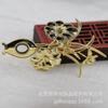 Joyería Hecha a Mano DIY Horquilla Corona para el Cabello 44*80mm Nácar Imitación Jade Jarrón Hoja de Loto Material para Broche B3594