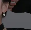 Pendientes de Moda Estilo Oscuro con Pedrería de Personalidad Única para Comercio Exterior Europeo y Americano, Clips para Orejas de Doble Capa con Cruz de Zirconia Negra para Hombres