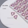 Y2K Arte de Uñas Diamante Joyería Pin Rosa Punta Base Diamante con Forma Especial Cristal Vidrio Corazón Torcido Hacha Gota de Agua Azúcar de Roca Uñas