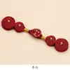 Novo Qipao Estilo Chinês Fivela de Tecido Feita à Mão com Cabacinha de Cristal Transparente Fivela de Duas Rodas, Acessório Decorativo Hanfu Estilo Chinês Tradicional para Mulheres