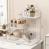 Caja de Almacenamiento de Cosméticos para Dormitorio, Estante de Almacenamiento de Productos para el Cuidado de la Piel para Tocador, Estante Organizador de Productos para el Cuidado de la Piel de Aspecto Elegante para Mujer