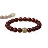 Pulseira Natural de Sândalo Vermelho Indiano para Homens e Mulheres Contas de Ébano Buda Pulseira de Nanmu Dourada Pedra de Jade de Hotan Prato de Brincar Brincar