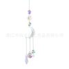 Planeta Prateado Galáxia Sol Lua Estrela Cristal Sun Catcher Pingente Luz Solar Prisma Bola Decoração de Jardim