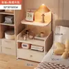 Estante de Almacenamiento para Mesita de Noche Pequeño Hogar Dormitorio Gabinete de Almacenamiento Simple Gabinete de Almacenamiento Integrado para Mesita de Noche para Vivienda de Alquiler