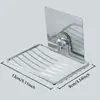 1 pieza - Jabonera de acero inoxidable, jabonera de pared, jabonera con drenaje, jabonera simple para baño del hogar