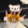 Lindo juguete de peluche al por mayor colgante para mochila muñeca de peluche de dibujos animados bolsa de puesto llavero Velcro colgador de bolsa de estudiante
