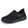 Sapatos de Caminhada Largos para Idosos Tamanho Plus Verão Malha Fly Knit Sapatos para Homens e Mulheres Leves Respiráveis Sapatos para Mãe Velcro Idosos