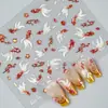 Redanco Nuevo 5D Repujado Lindo Pez Dorado Pequeño Concha Luz Pegatina para Uñas Arte de Uñas Calcomanía Estéreo para Uñas Dr-1086