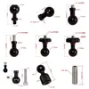 Haste de Conexão de Parafuso de 1/4 para Cabeça de Bola de 17mm Suporte de Celular para Carro Acessórios de Metal para Espelho Retrovisor de Motocicleta
