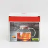 Tetera fría tetera de vidrio hecha a mano alta temperatura doméstica borosilicato resistente al calor tetera con filtro tetera hirviendo tapa de bambú