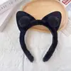 Diadema de felpa antideslizante para mujer, diadema para el pelo, accesorios para el pelo, máscara facial de dibujos animados linda nueva