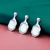 Novo Pingente de Prata Esterlina S925 Estilo Ins Água-Marinha Sintética Gota Irregular Pingente para Colar de Cristal DIY Acessórios