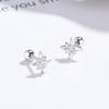 925 Prata Esterlina Bamang Star Thread Ear Nail Feminino Elegante Zircão Estelar Osso de Orelha Luz de Unha Luxo Elegante Joia de Orelha