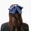Pinza Banana Estilo Elegante Cinta de Lazo Satín Sobredimensionada Pasador para el Cabello para Mujeres, Accesorio para el Cabello Pinza para Cola de Caballo