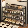 Zapatero sin instalación para entrada de casa, zapatero plegable simple de varias capas, solución económica de almacenamiento de zapatos para apartamentos de alquiler