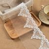 Malha branca rendas bordado acessórios de vestuário decoração artesanal diy saia sofá almofada cortina material largura 13cm
