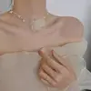 Gargantilla de Perlas Gargantilla Primavera y Otoño Lujo Accesible Nicho Collar de Flores Cadena para Clavícula de Mujer 2025 Nuevo Estilo Caliente Sentido de Alta Gama