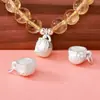 Pingente de xícara de gato cartoon fofo de prata pura 999 Acessório de copo de água Hello Kitty material para miçangas DIY feito à mão