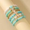 Pulsera multicapa de cerámica suave de moda nueva transfronteriza de Europa y Estados Unidos, cartas de amor, traje de pulsera MAMA