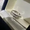 Anillo de Plata de Ley S925 Cristal de Hielo Brillante, Ligero y Sencillo, Diseño de Nicho, Elegante y Moderno en Estilo Francés