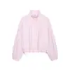 Comércio Exterior Roupas Femininas 2026 Nova Moda Europeia e Americana Conjunto de Jaqueta de Zíper Solta de Gola Alta + Calças para Mulheres A670071