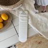Meias Sem Costura Songmu Luz da Lua Branca para Mulheres, Verão Finas Versátil Respirável Malha Estilo Coreano Caídas Algodão