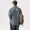 Moda retro americana Abrigo de mezclilla diseño primavera 2024 simple cómodo azul en stock algodón único versión coreana