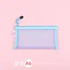 Bolsa de Archivo Transparente Oficina Gran Capacidad Malla de Nailon Duradera Bolsa de Información A4 Mochila Escolar Cierre de Cremallera Bolsa de Almacenamiento