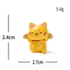 Micro-paisagem criativa fofo animal de estimação amarelo gato da sorte estatueta DIY acessório de decoração ornamento mini de mesa