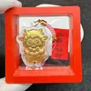 Año de la Oveja Dinero para Gastar Colgante para Teléfono Lámina de Oro Puro Dibujo Animado Mini Colgante de Cordero Llavero de Bolso Conductor de Tráfico Recuerdo Regalo