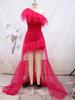 Vestido feminino de verão com alças finas e plissado, conjunto de duas peças para festa e banquete, estilo coreano