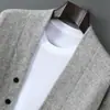 Suéter de Punto Grueso Casual de Cachemira para Hombre, Chaqueta de Suéter Puro para Otoño e Invierno, Cárdigan Holgado de Lana