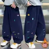 Ropa de Invierno para Niños Pantalones Estampados de Cimitara con Plus de Terciopelo Estilo Coreano Mono Infantil Pantalones de Linterna Sueltos Pantalones para Bebé Transfronterizo