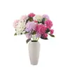 Flor de Hortensia de Tres Cabezas Maggeluyan Flor Artificial INS Fabricante Decoración del Hogar Boda Transfronteriza Venta al por Mayor Ramo de Flores Falsas