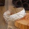 Pulsera Étnica Vintage Plata Miao Distintiva Pulsera Abierta Ancha Nuevo Estilo Chino Estilo Antiguo Pulsera de Plata Hecha a Mano de Guizhou para Mujer