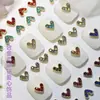 Yiwu Atacado de Joias para Unhas Liga Coração Diamante Estéreo Coração de Pêssego Acessórios para Unhas DIY Decoração de Unhas Vestíveis