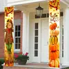 2025 Nuevos Coplas Transfronterizas de Acción de Gracias Decoración de Calabaza Cortina de Puerta Telón de Fondo con Ambiente de Festival de la Cosecha de Otoño