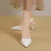 Sandálias de Salto Alto Agulha Bico Fino Mais Vendidas Femininas Outono 2026 Novo Estilo Temperamento Trabalho Sexy Corte Baixo Bico Fechado Sapatos de Salto