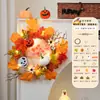 Decoración de Halloween Ramo de Calabazas Colgante Hecho a Mano DIY Diseño de Escena para Fiesta Festiva Regalos para Actividad de Jardín de Infancia