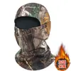 Capuz com Forro de Fleece Camuflado, Máscara para Ciclismo ao Ar Livre, Chapéu à Prova de Frio para Montanhismo, Máscara Tática Quente, Inverno à Prova de Frio Transfronteiriço