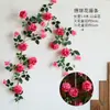 Decoración de Pared de Flores de Hortensia Artificial para Puertas, Arreglo Floral Atmosférico, Cascada de Flores Falsas de Lujo Ligero para Paisajismo, Hojas Verdes Artificiales
